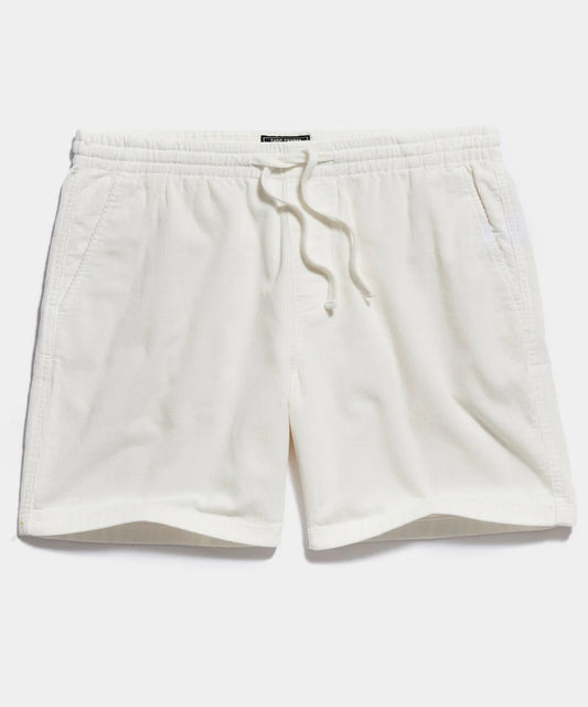 TODD SNYDER 5” CORDUROY WEEKEND SHORT IN ANTIQUE WHITE