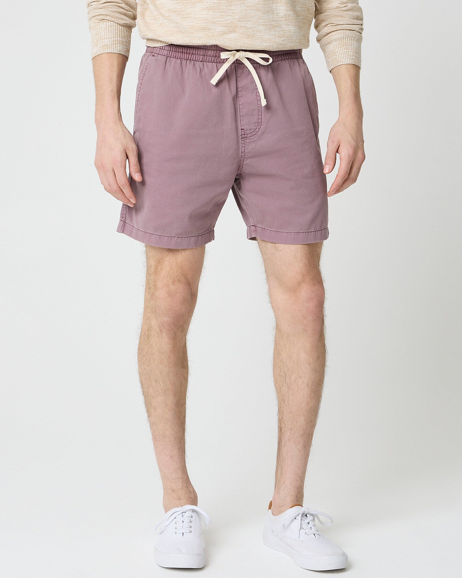 J. Crew J CREW GARMENT-DYED DOCK SHORT IN DRY FIG in DRY FIG — view 2