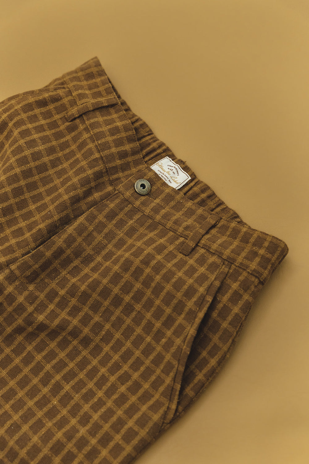 Ottway the Label OTTWAY KORA PANT IN BROWN CHECKED in BROWN CHECKED — view 3