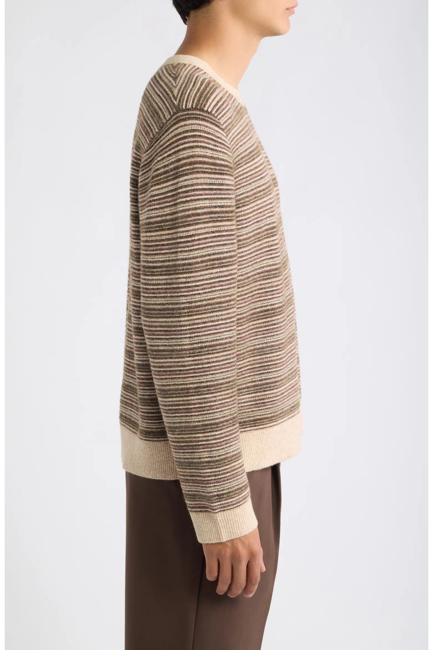 CORRIDOR MINI STRIPE CREWNECK IN MULTI STRIPE