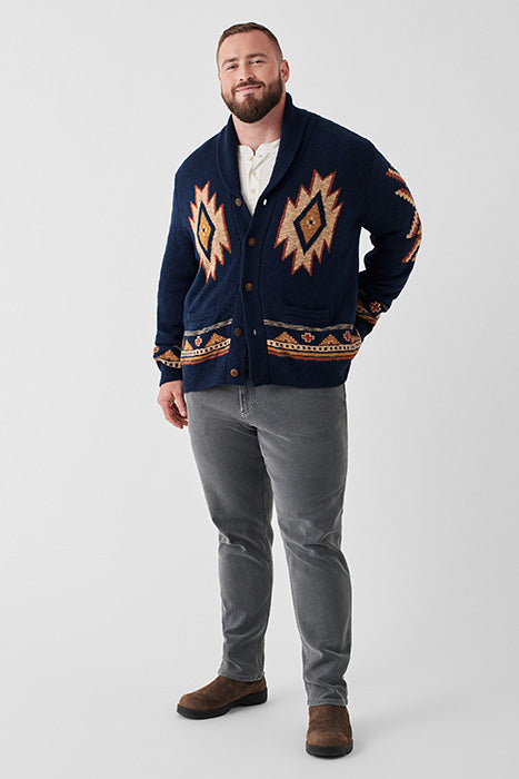 FAHERTY CARDIGAN IN WOLF MOUNTAIN in WOLF MOUNTAIN — main product view