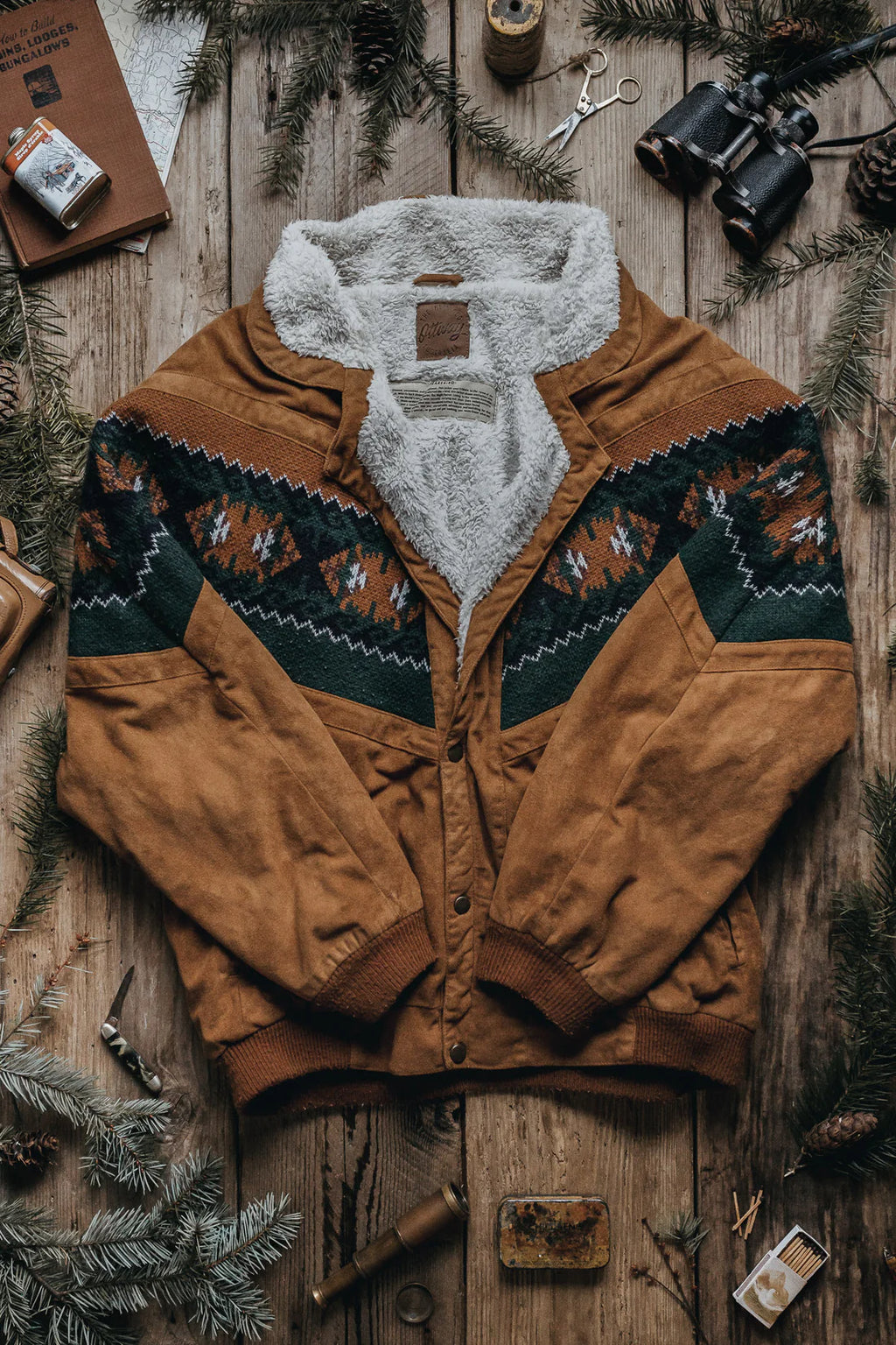 THE MUSEUM VISITOR★男女兼用★LOVE CHECK PUFFED JACKET BROWN THE MUSEUM VISITOR☆男女兼用☆LOVE CHECK PUFFED JACKET BROWN