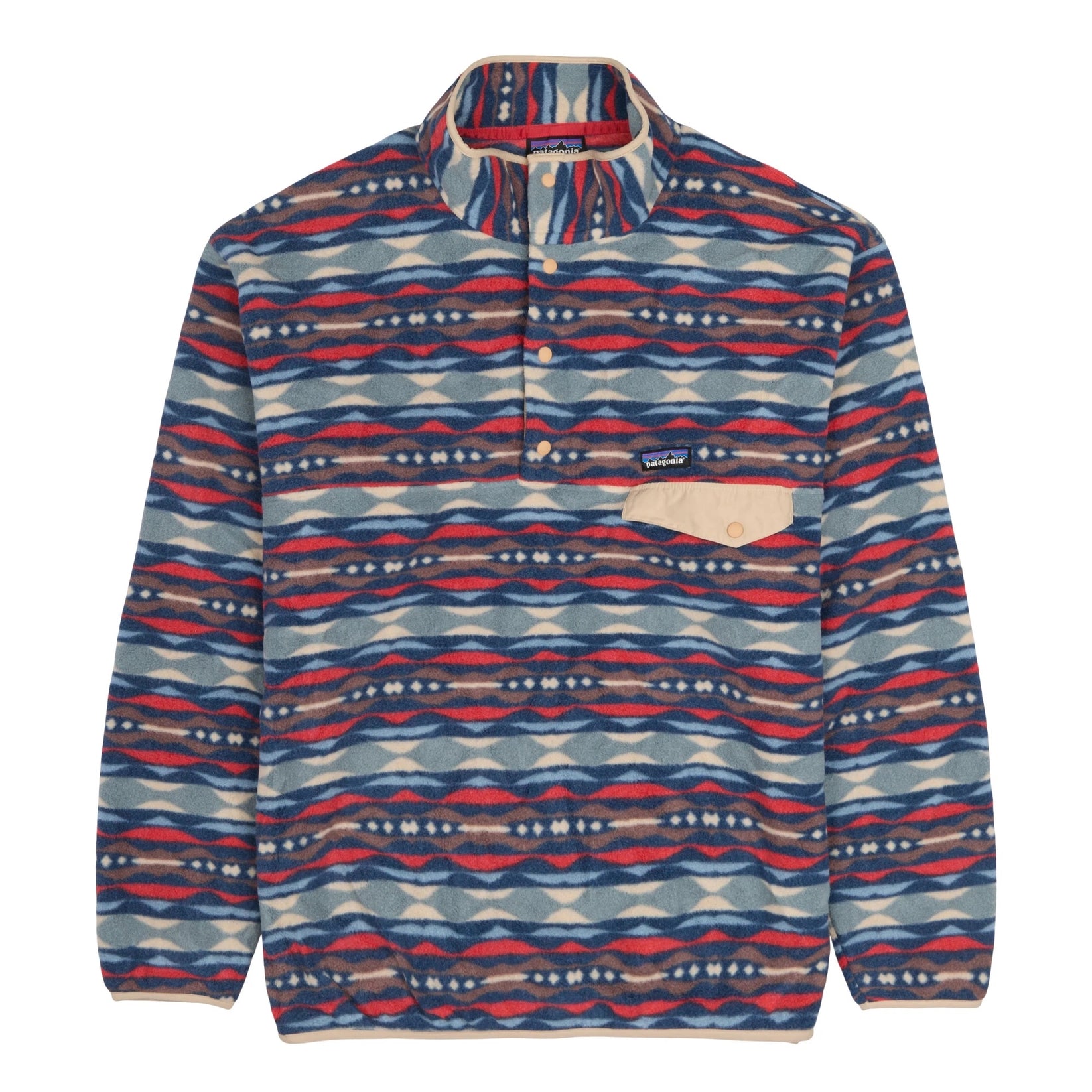 PATAGONIA LIGHTWEIGHT SYNCHILLA SNAP PULLOVER IN SUMAC RED in SUMAC RED — main product view