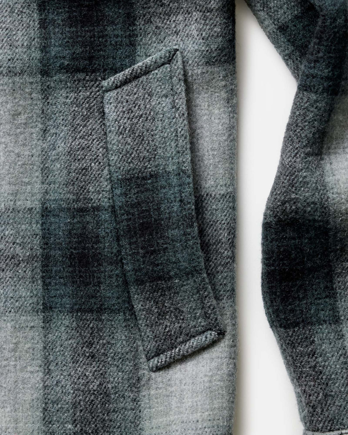 TAYLOR STITCH THE WATERFRONT JACKET IN EVERGREEN PLAID WOOL in EVERGREEN PLAID WOOL — view 2
