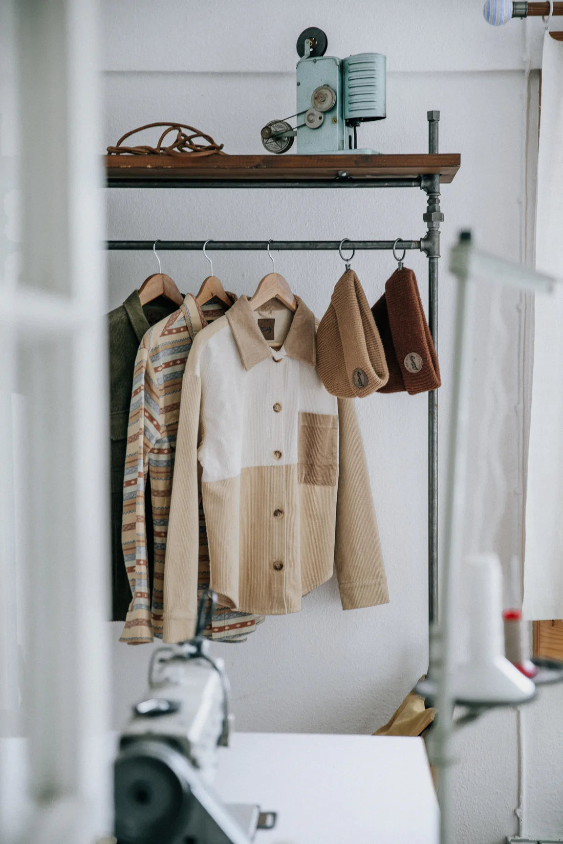 OTTWAY THE LABEL REIS CORD SHIRT/JACKET IN CREAMWOOD in CREAMWOOD — view 3
