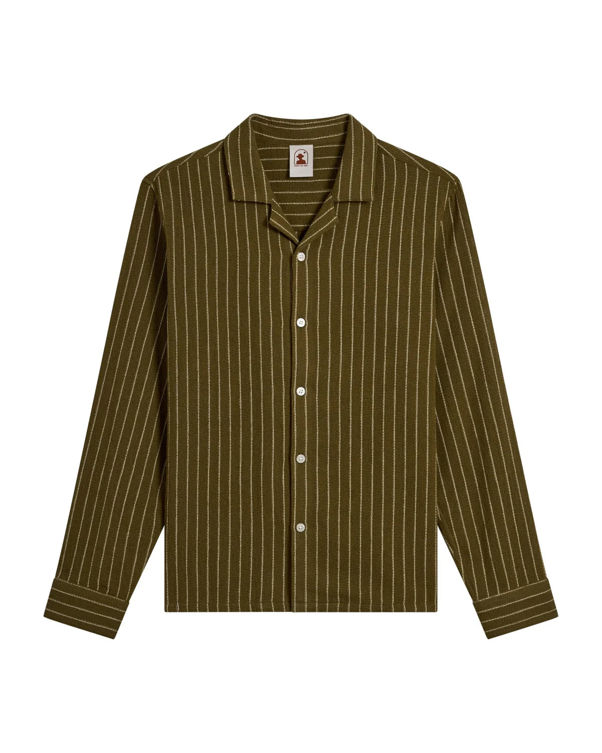 DANDY DEL MAR THE PALMA LONG SLEEVE SHIRT IN ARBEQUINA STRIPE in ARBEQUINA STRIPE — main product view