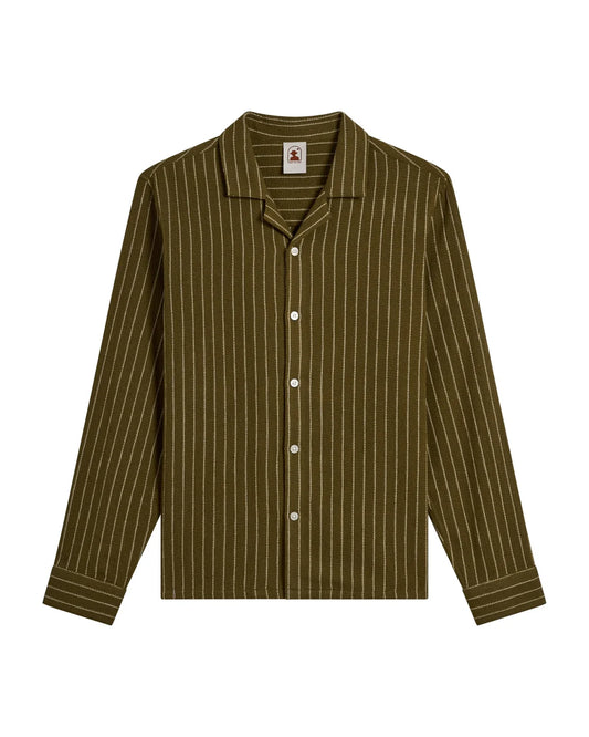 DANDY DEL MAR THE PALMA LONG SLEEVE SHIRT IN ARBEQUINA STRIPE