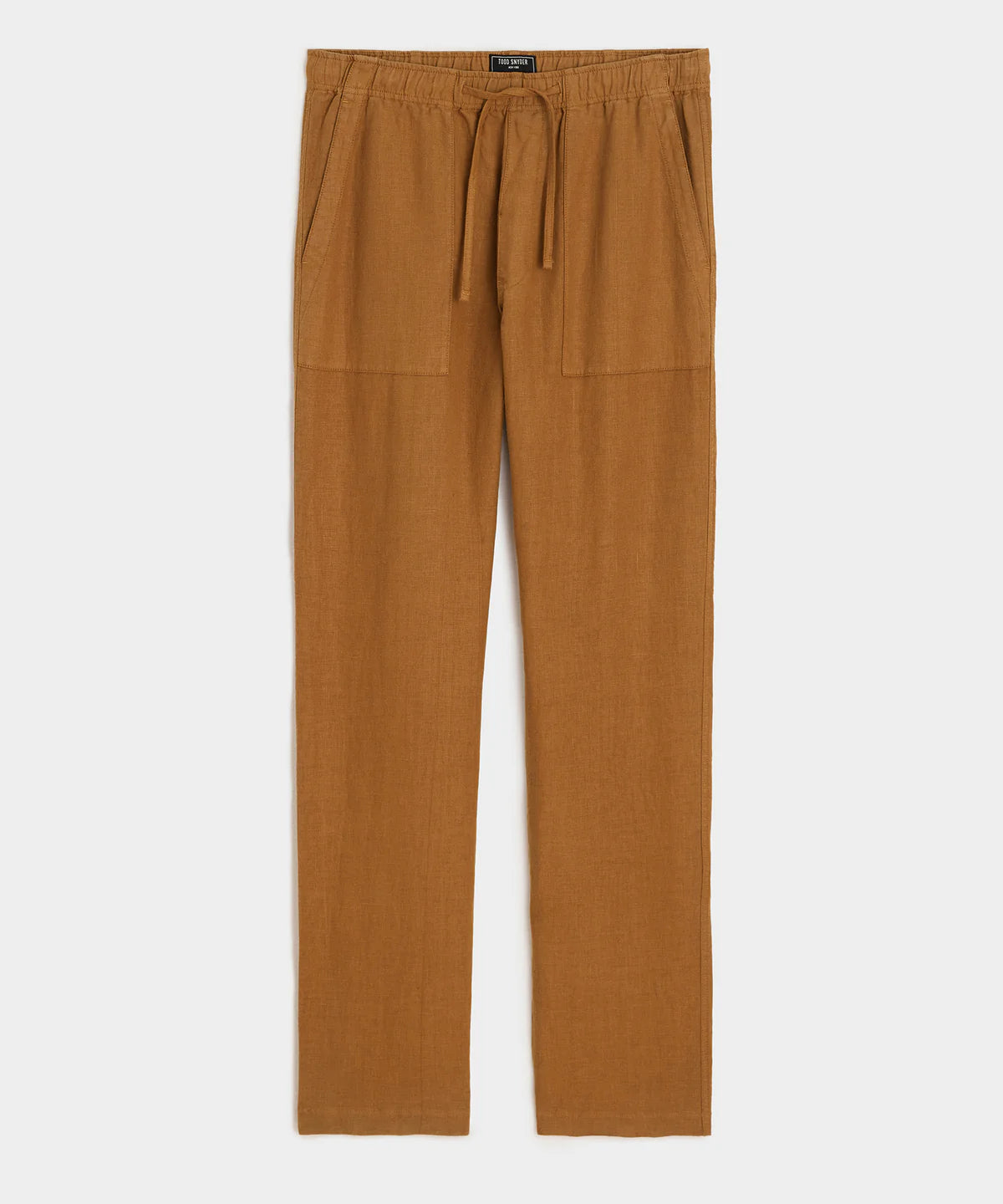 TODD SNYDER STRAIGHT FIT LINEN BEACH PANT IN GOLDEN ROD in GOLDEN ROD — main product view