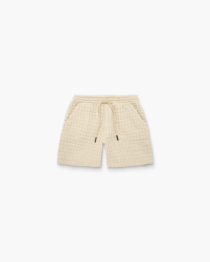 OAS PORTO WAFFLE SHORT IN ECRU