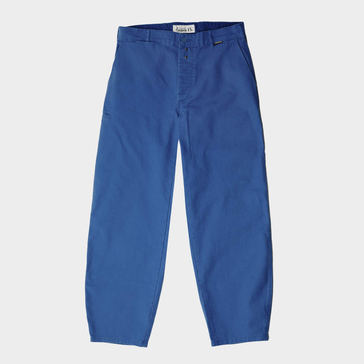 LE LABOUREUR X GARDENHEIR FRENCH COTTON FARM PANT IN STONEWASHED FRENCH BLUE