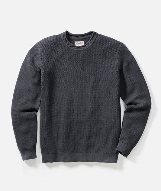 MARINE LAYER NOAH ROLL NECK SWEATER IN MOOD INDIGO