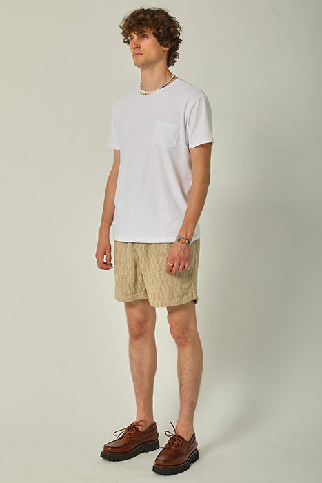 CORRIDOR RAINBOW WEAVE SHORTS IN NATURAL in NATURAL — view 3