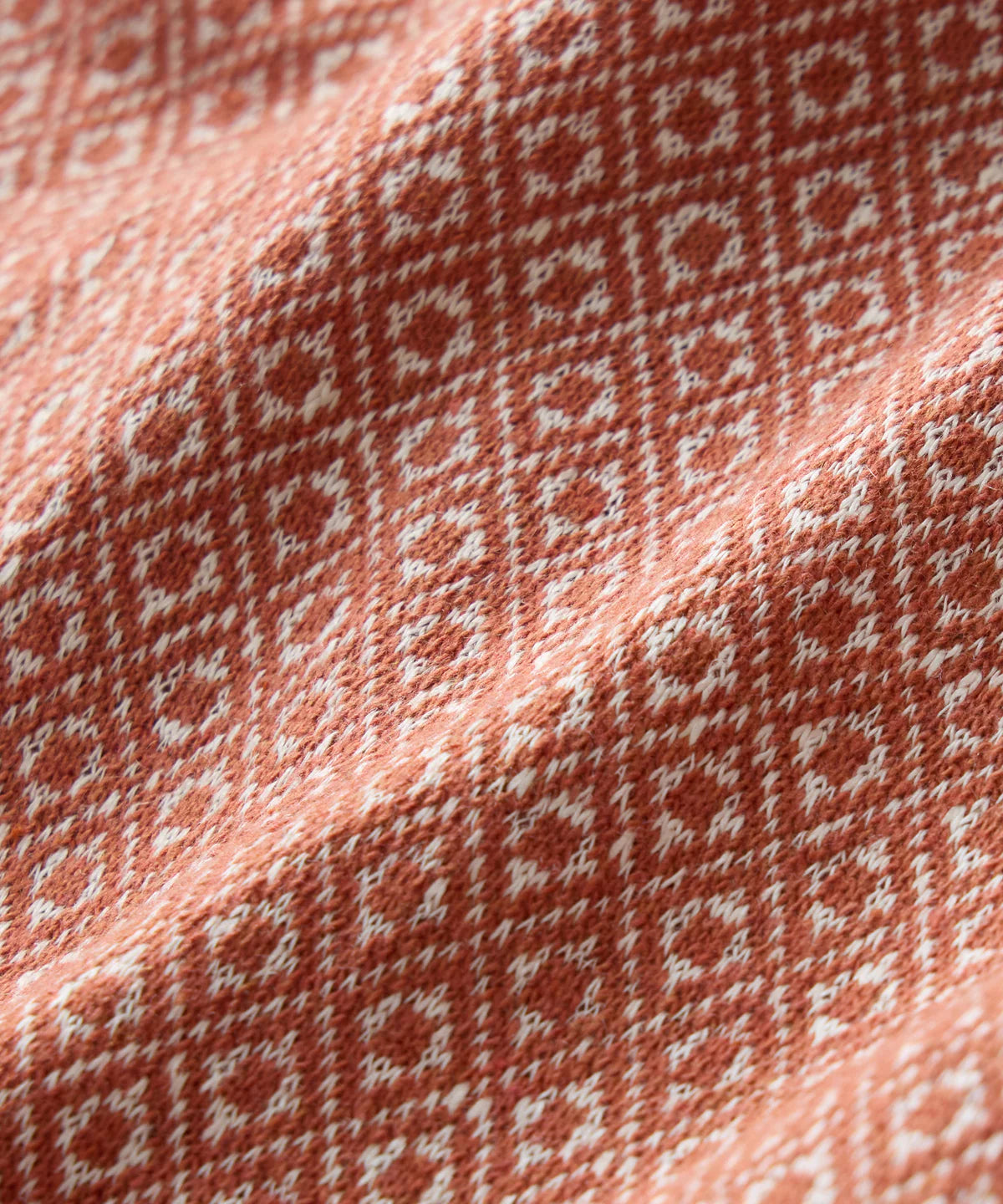 TODD SNYDER JACQUARD LINEN-COTTON POLO IN RUSTIC ORANGE in RUSTIC ORANGE — view 4