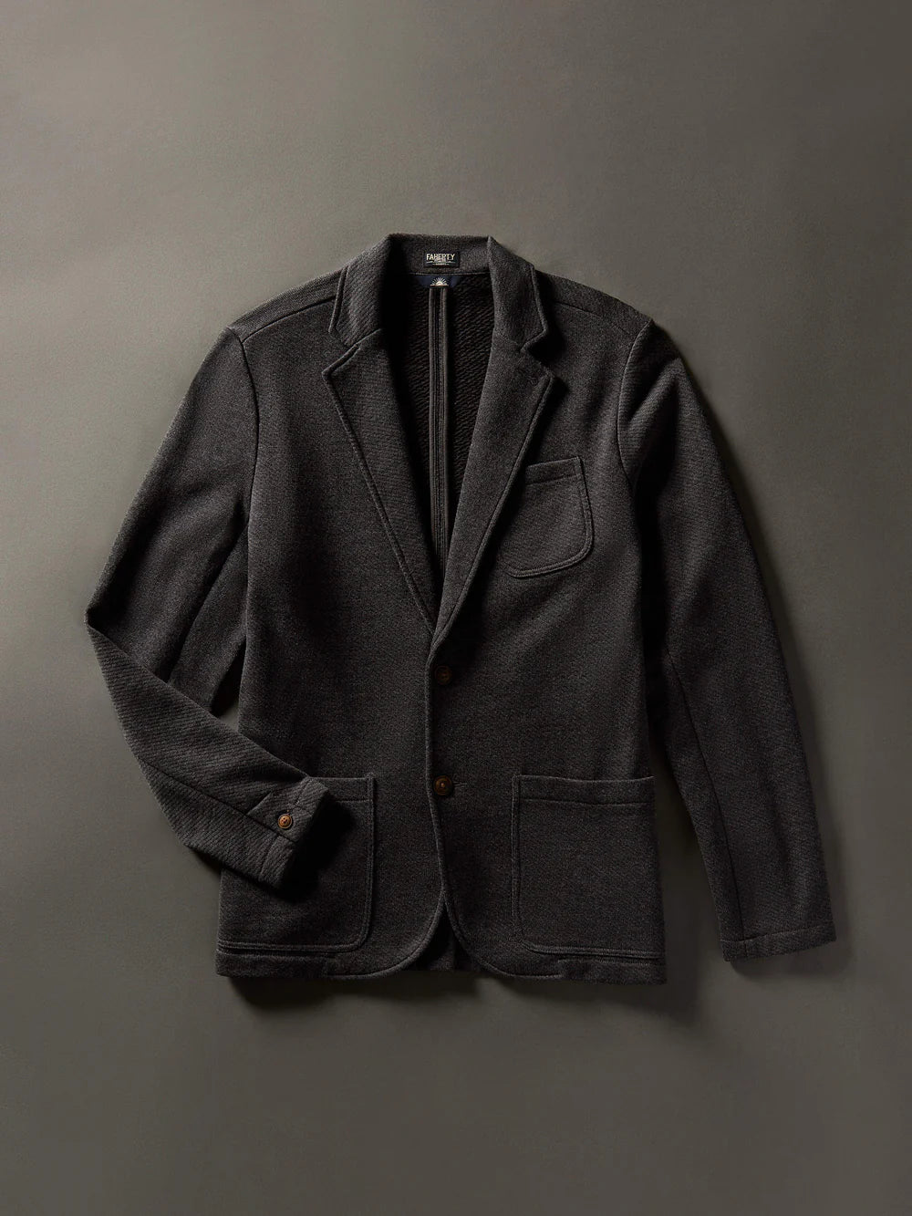 FAHERTY INLET KNIT BLAZER IN BLACK SKY MELANGE in BLACK SKY MELANGE — main product view