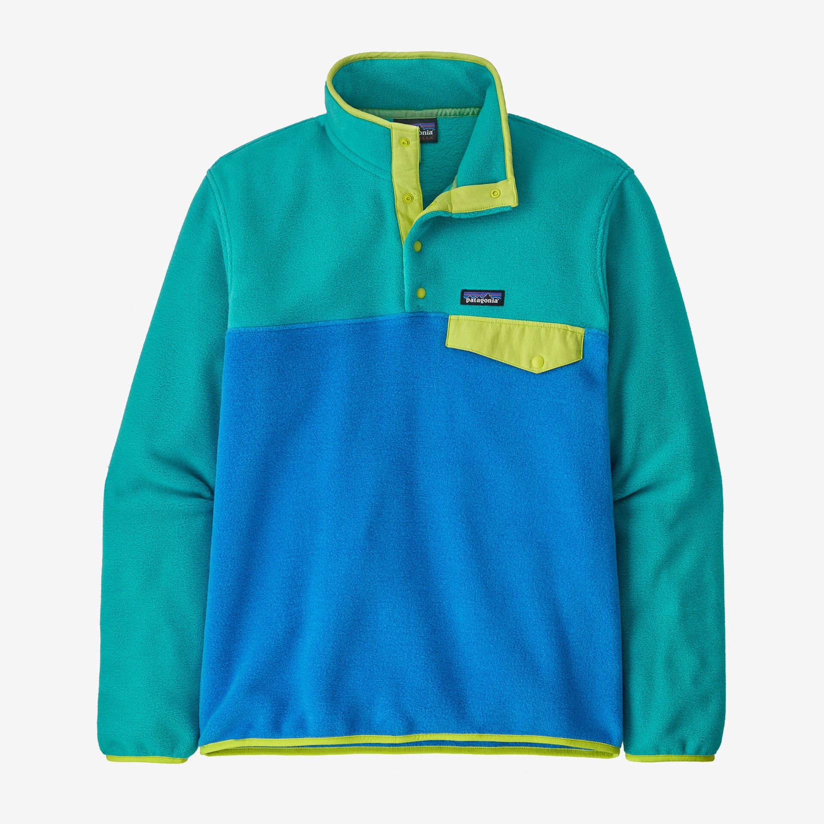 PATAGONIA LIGHTWEIGHT SYNCHILLA SNAP PULLOVER IN VESSEL BLUE in VESSEL BLUE — main product view