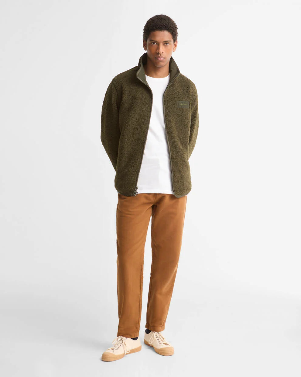 BARBOUR REVERSIBLE FLEECE JACKET IN SAGE