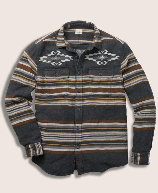 Faherty Doug Good Feather Canyon Overshirt in Desert Blackstar Serape - Rent with Thred