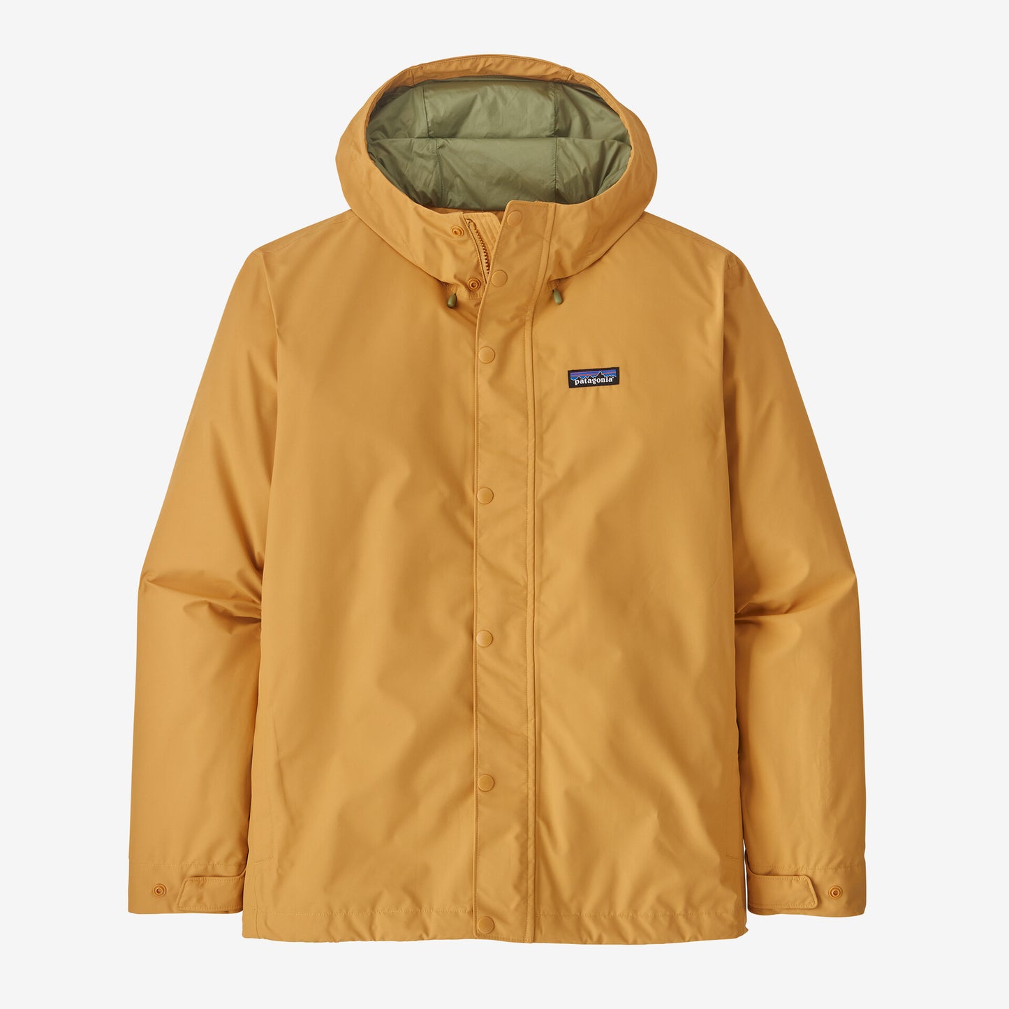 PATAGONIA JACKSON GLACIER RAIN JACKET IN PUFFERFISH GOLD