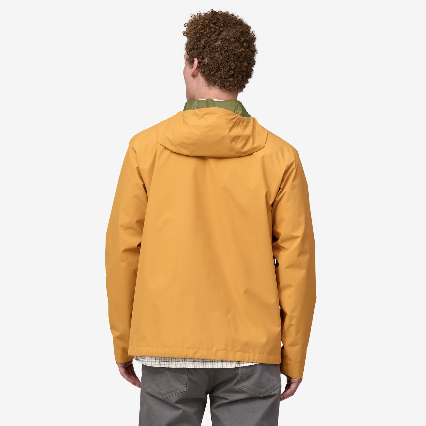 PATAGONIA JACKSON GLACIER RAIN JACKET IN PUFFERFISH GOLD