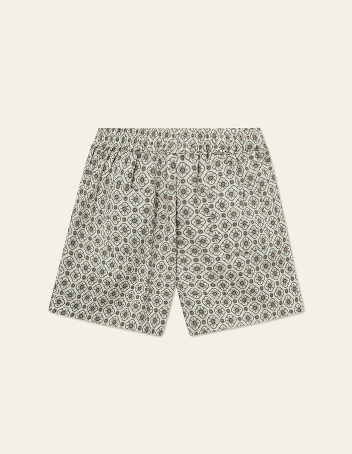 LES DEUX TAPESTRY SHORTS IN IVORY / LIGHT JADE GREEN