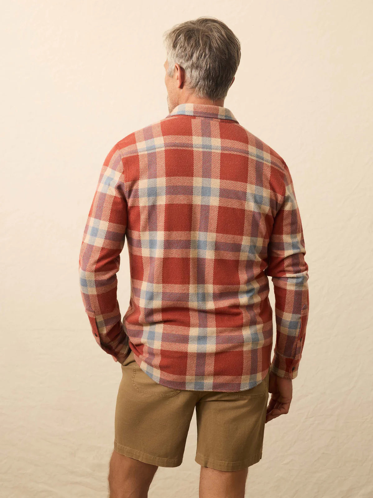FAHERTY LEGEND SWEATER SHIRT IN COPPER FALLS PLAID in COPPER FALLS PLAID — view 3