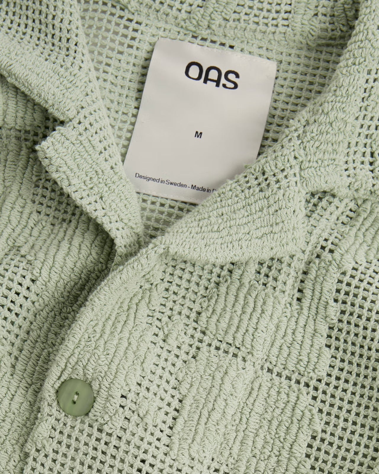 OAS CUBA CROCHET SHIRT IN GALBANUM in GALBANUM — view 2