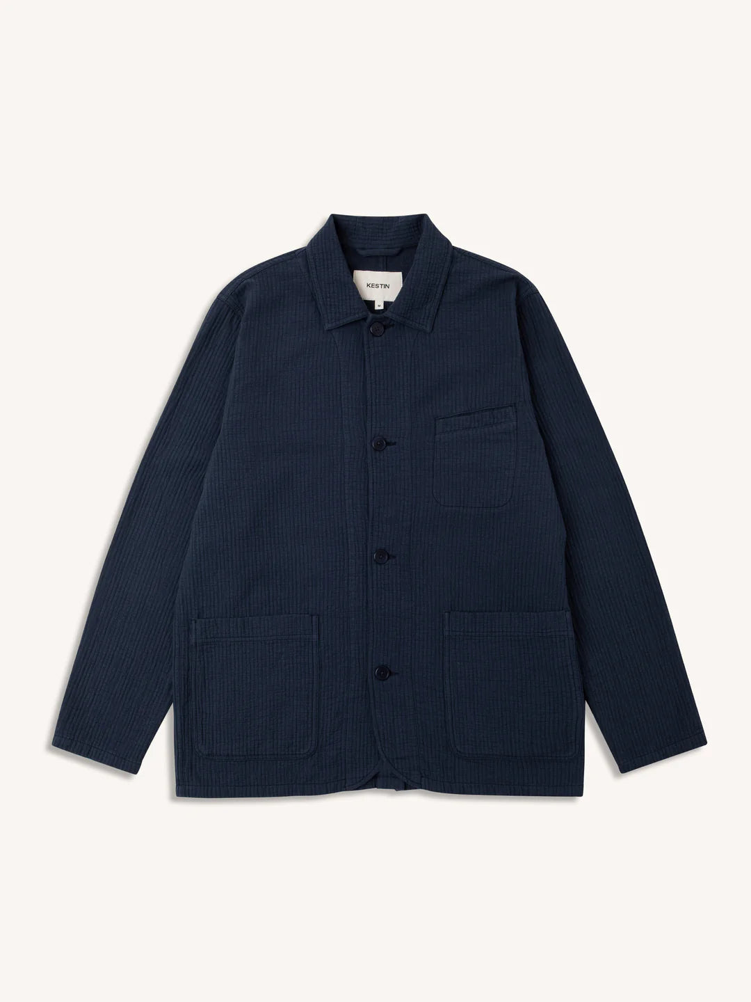 KESTIN HUNTLY JACKET IN NAVY MATCHSTICK