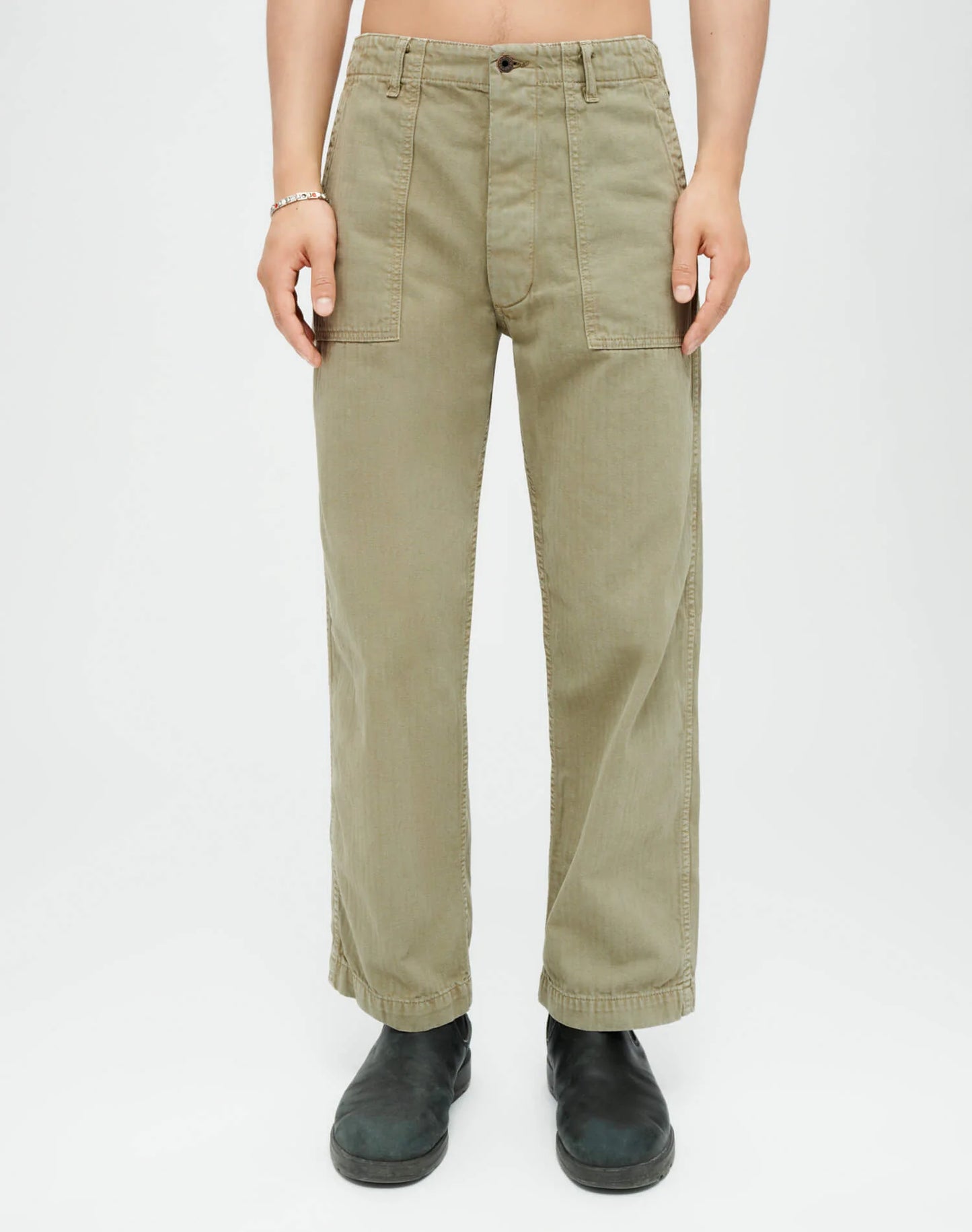 RE/DONE UTILITY PANT IN DIRTY SAGE