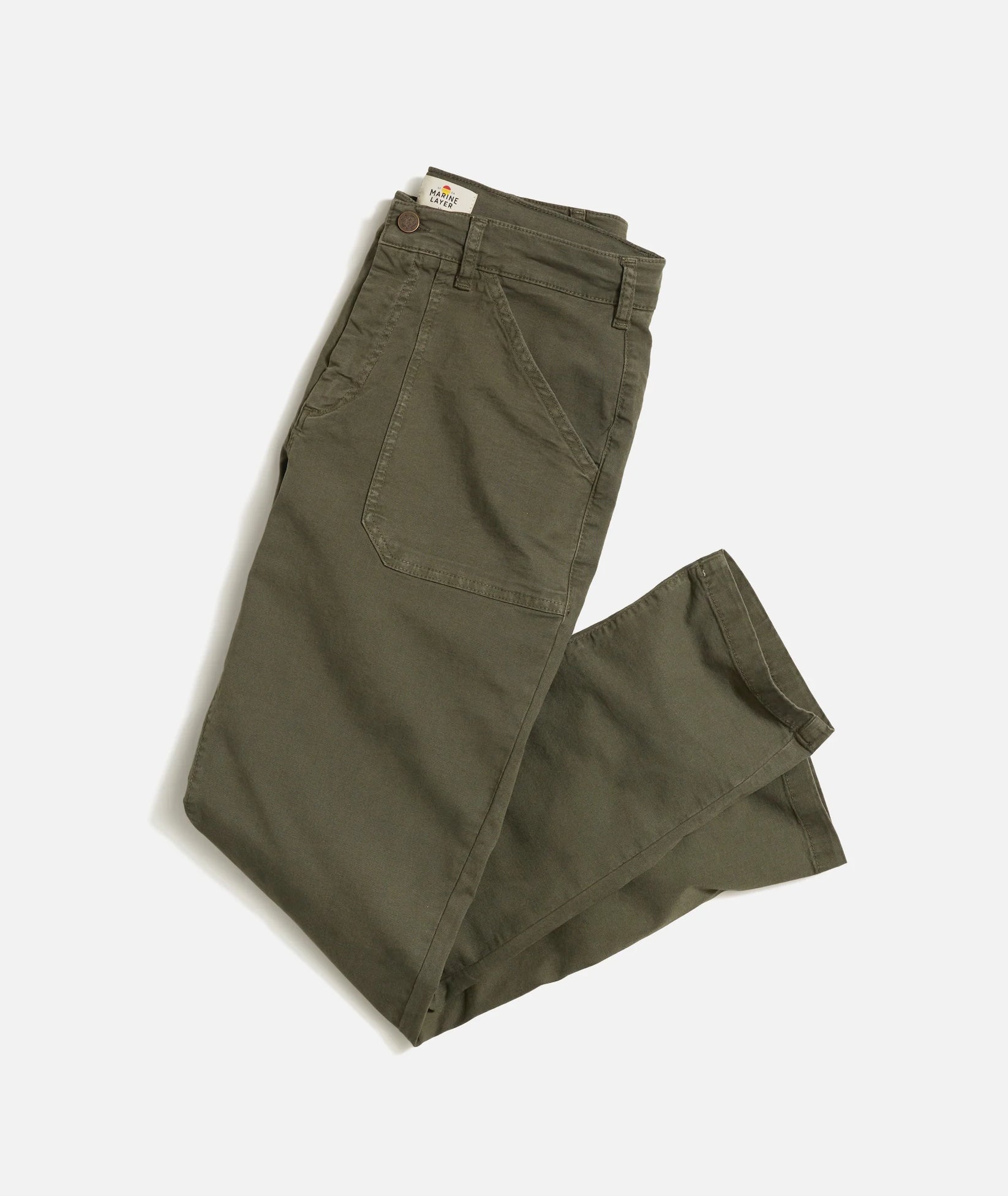 MARINE LAYER BREYER UTILITY PANT RELAXED FIT IN VETIVER in VETIVER — main product view