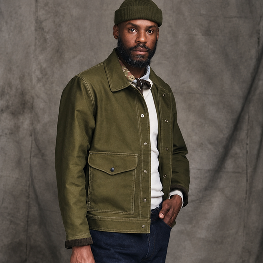 FILSON WORK JACKET IN DARK OLIVE