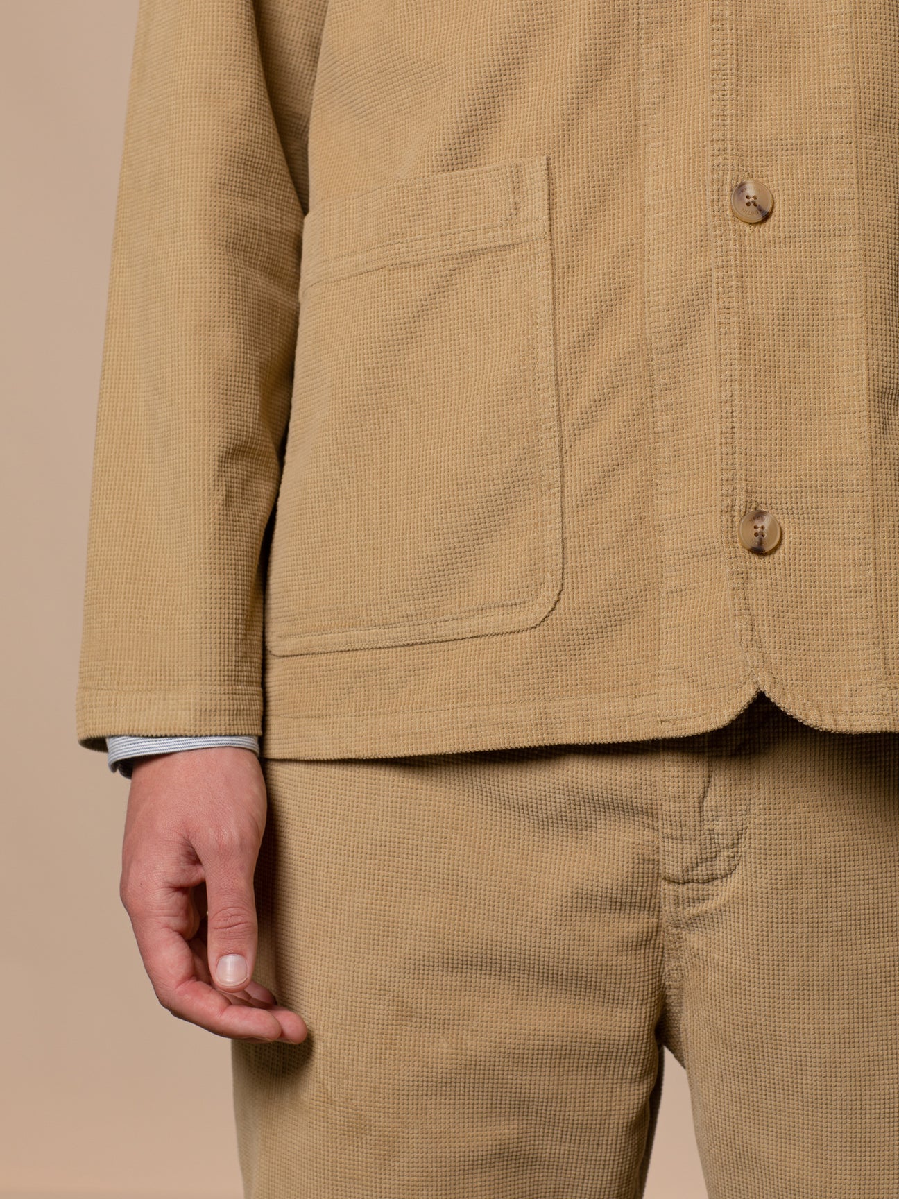 KESTIN HUNTLY JACKET IN SAND WAFFLE CORD in SAND WAFFLE CORD — view 5