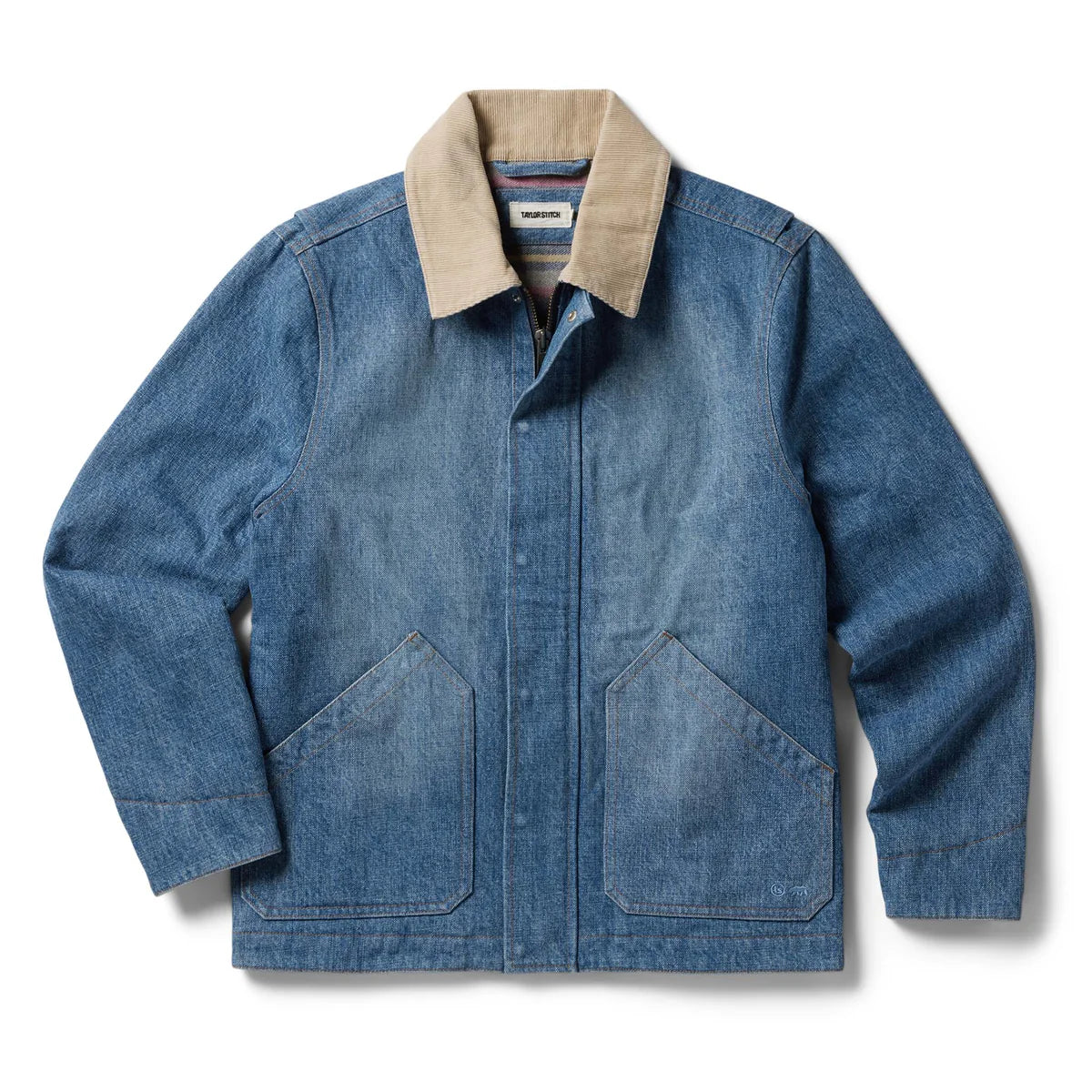 TAYLOR STITCH WORKHORSE JACKET IN FLETCHER WASH ORGANIC SELVAGE in FLETCHER WASH ORGANIC SELVAGE — main product view