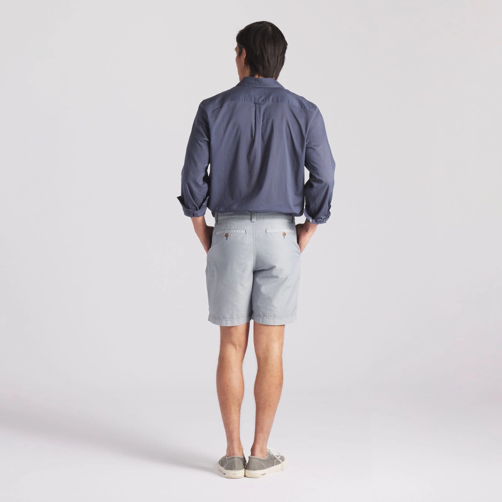 GRAYERS PORTOFINO POPLIN SHIRT IN NAVY in NAVY — view 3