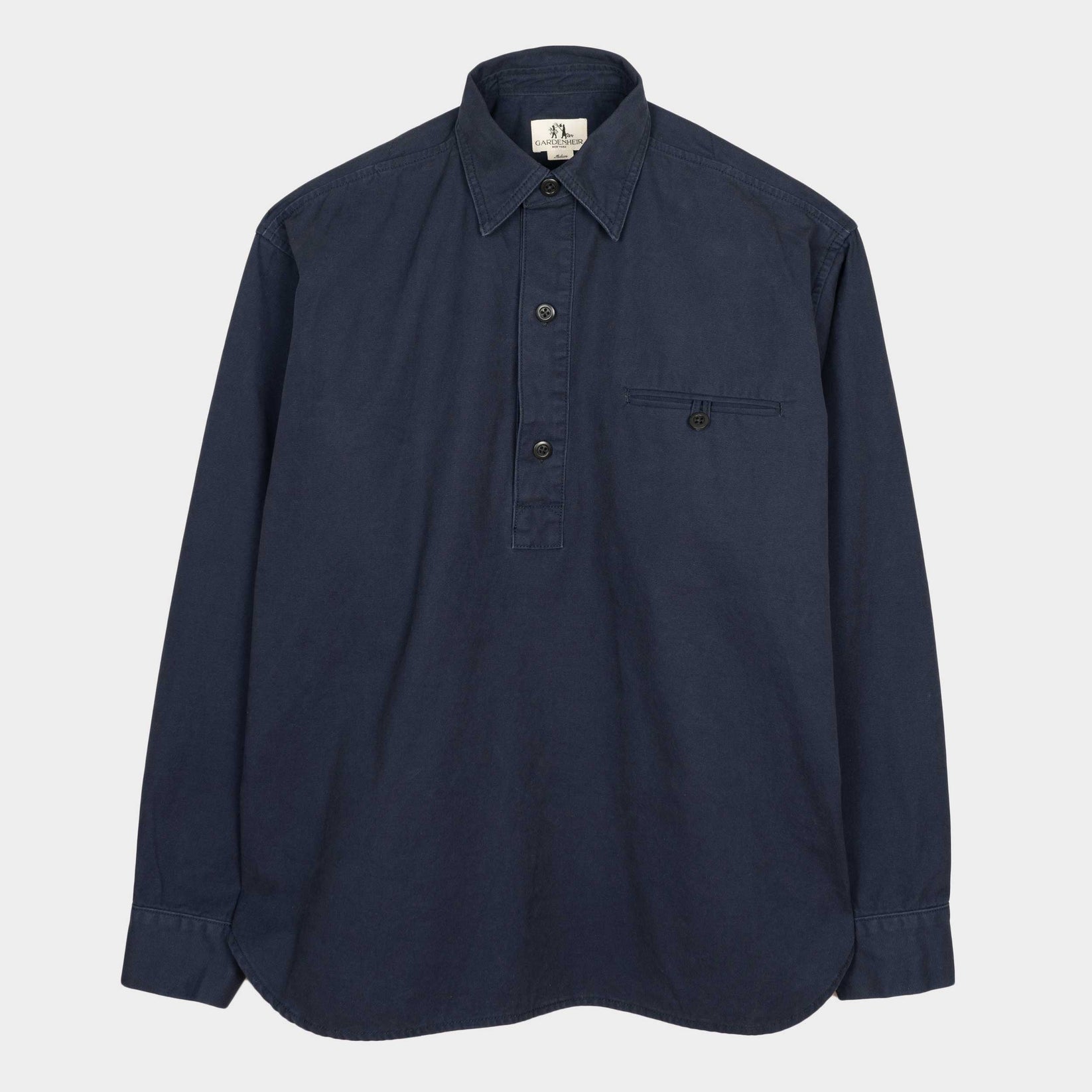 GARDENHEIR WASHED COTTON GARDENING SMOCK NO. 2 IN NAVY in NAVY — view 3