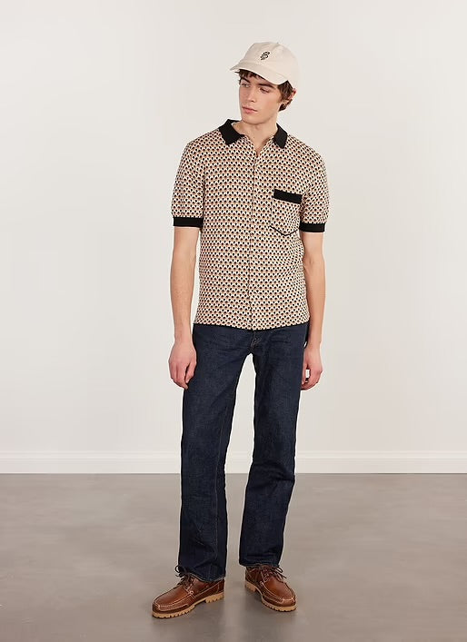 PERCIVAL CASA PICCANTE SHIRT IN RUST JACQUARD in RUST JACQUARD — view 3