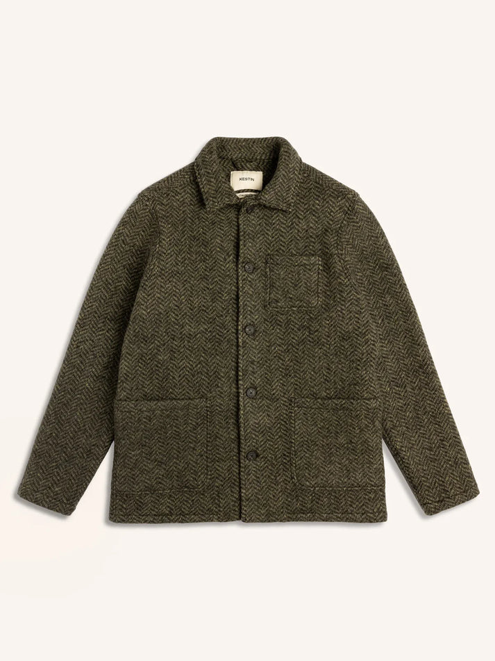 KESTIN ORMISTON JACKET IN MOSS WOOL HERRINGBONE