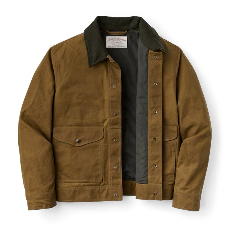FILSON TIN CLOTH WORK JACKET IN DARK TAN in DARK TAN — view 2
