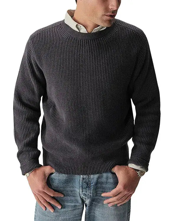 BUCK MASON SEAFARER SWEATER IN FADED INDIGO