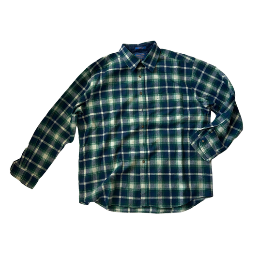 Vintage - PENDLETON VINTAGE PLAID SHIRT IN GREEN - Rent With Thred