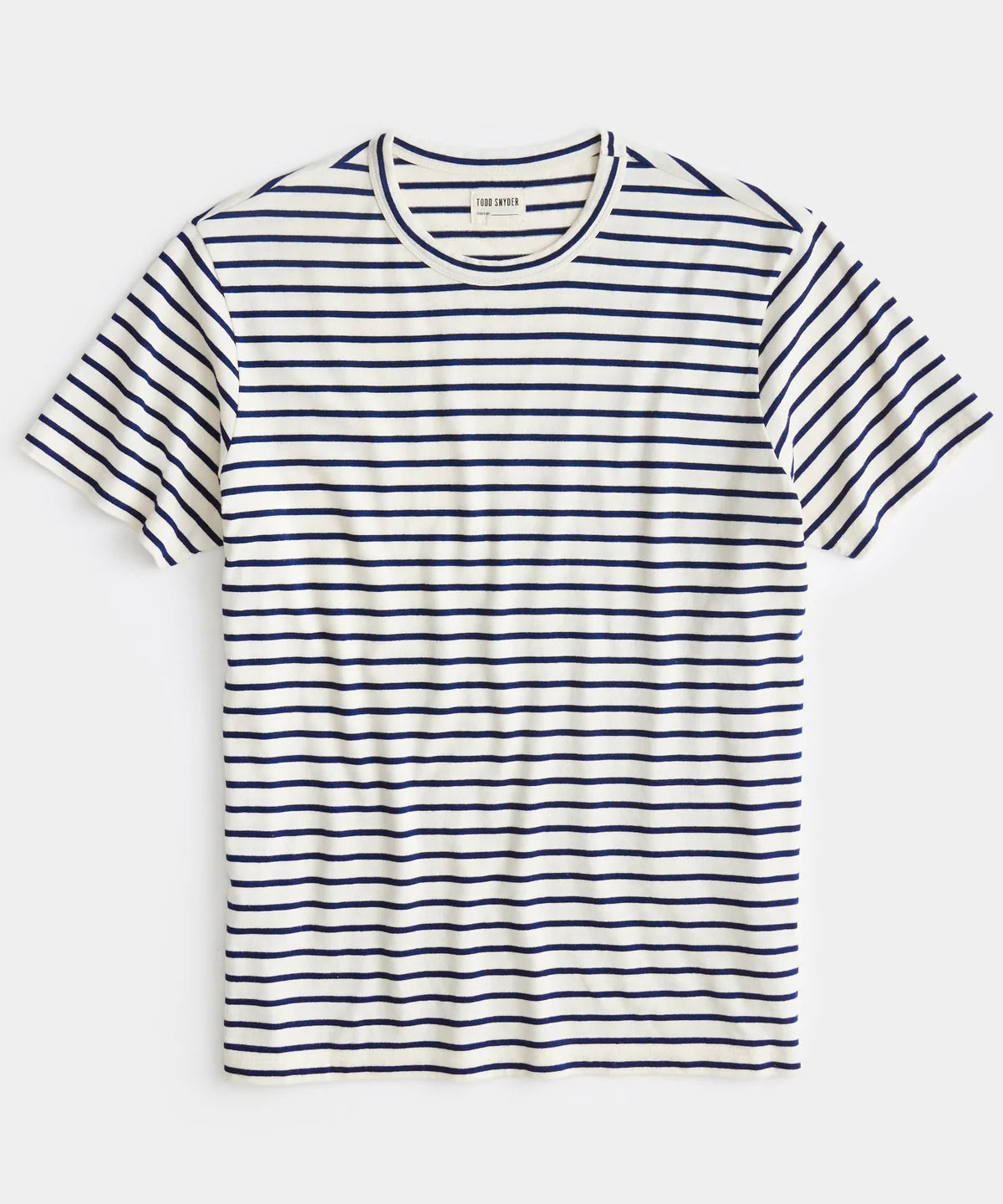 TODD SNYDER ISSUED BY: JAPANESE NAUTICAL STRIPE SHORT SLEEVE TEE IN WHITE in WHITE — main product view