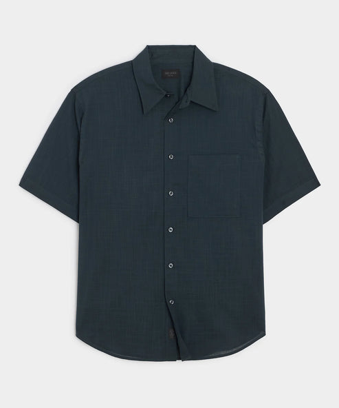 TODD SNYDER EASY CUT SUMMERWEIGHT SHIRT IN POSEIDON product view