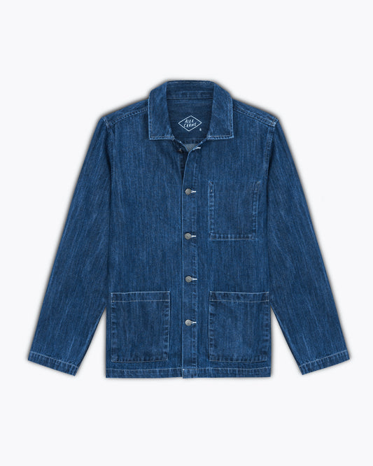 ALEX CRANE DENIM KITE JACKET IN INDIGO