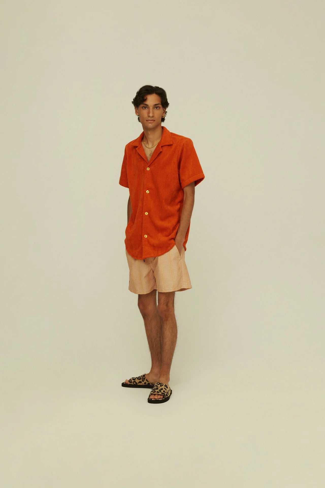 OAS CUBA TERRY SHIRT IN TERRACOTTA