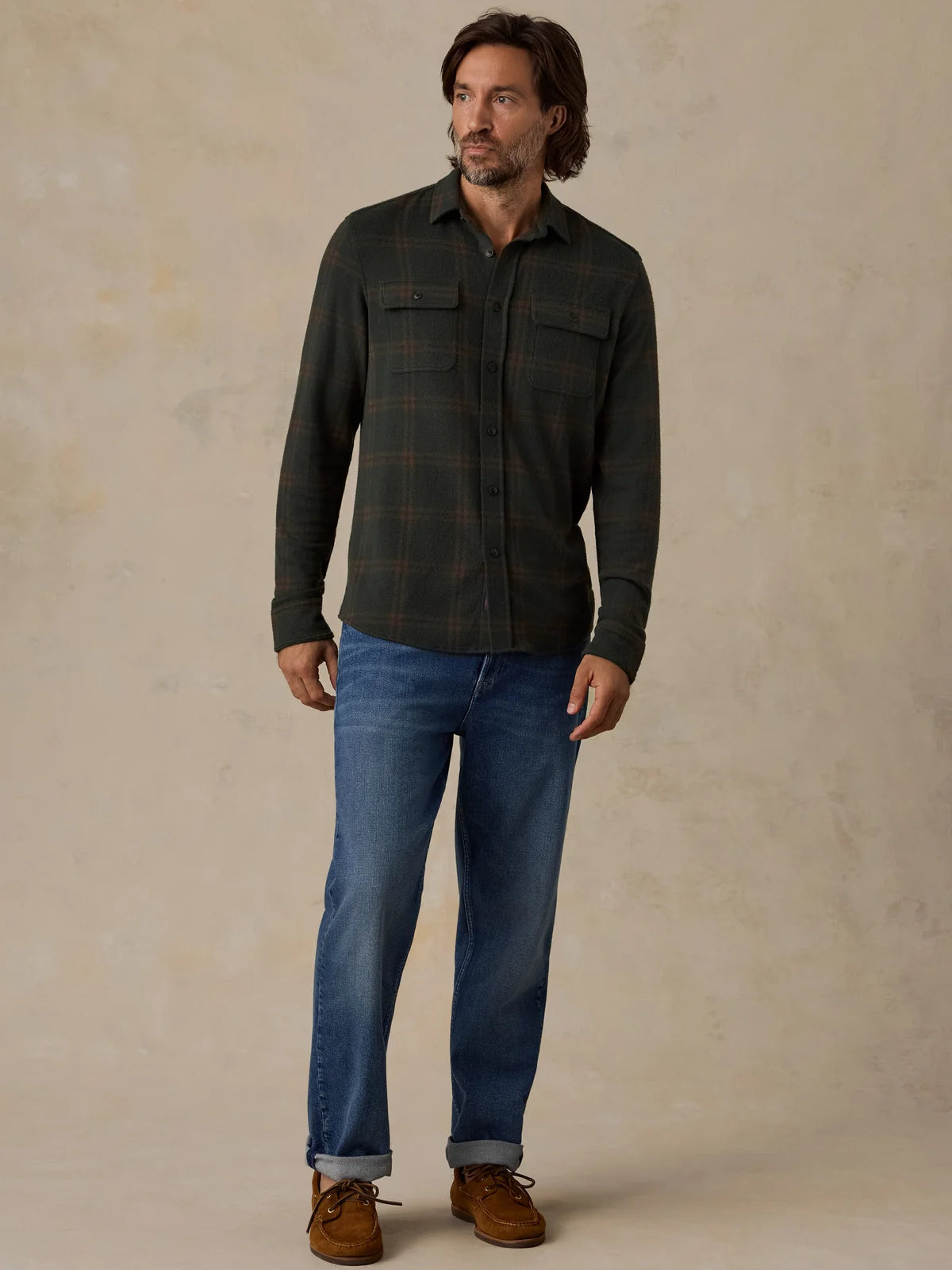 FAHERTY LEGEND SWEATER SHIRT IN FALLS PARK PLAID