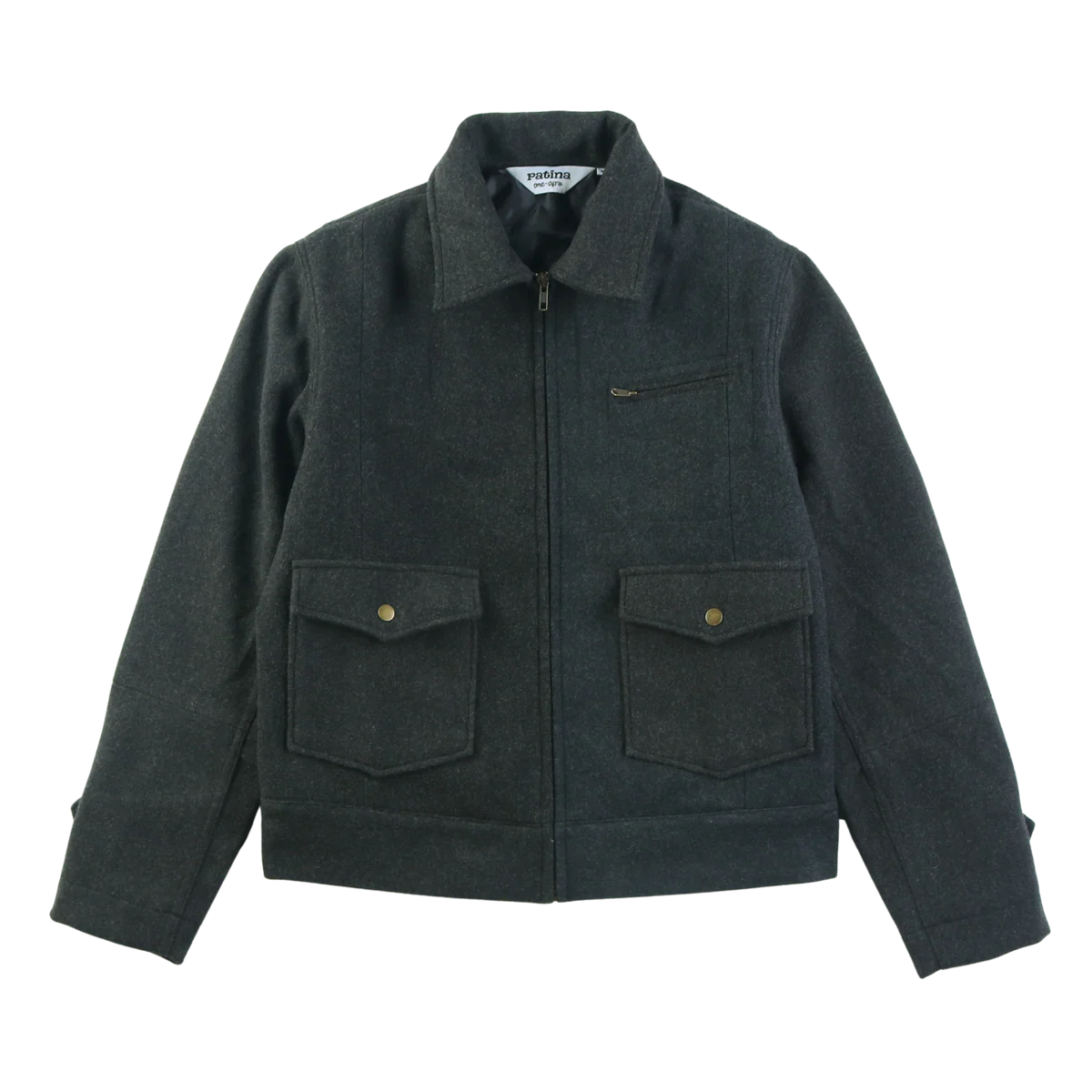 PATINA WOOL CREW JACKET IN GREY in GREY — main product view