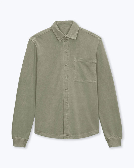 ALEX CRANE CAZA KNIT SHIRT IN SEAGRASS