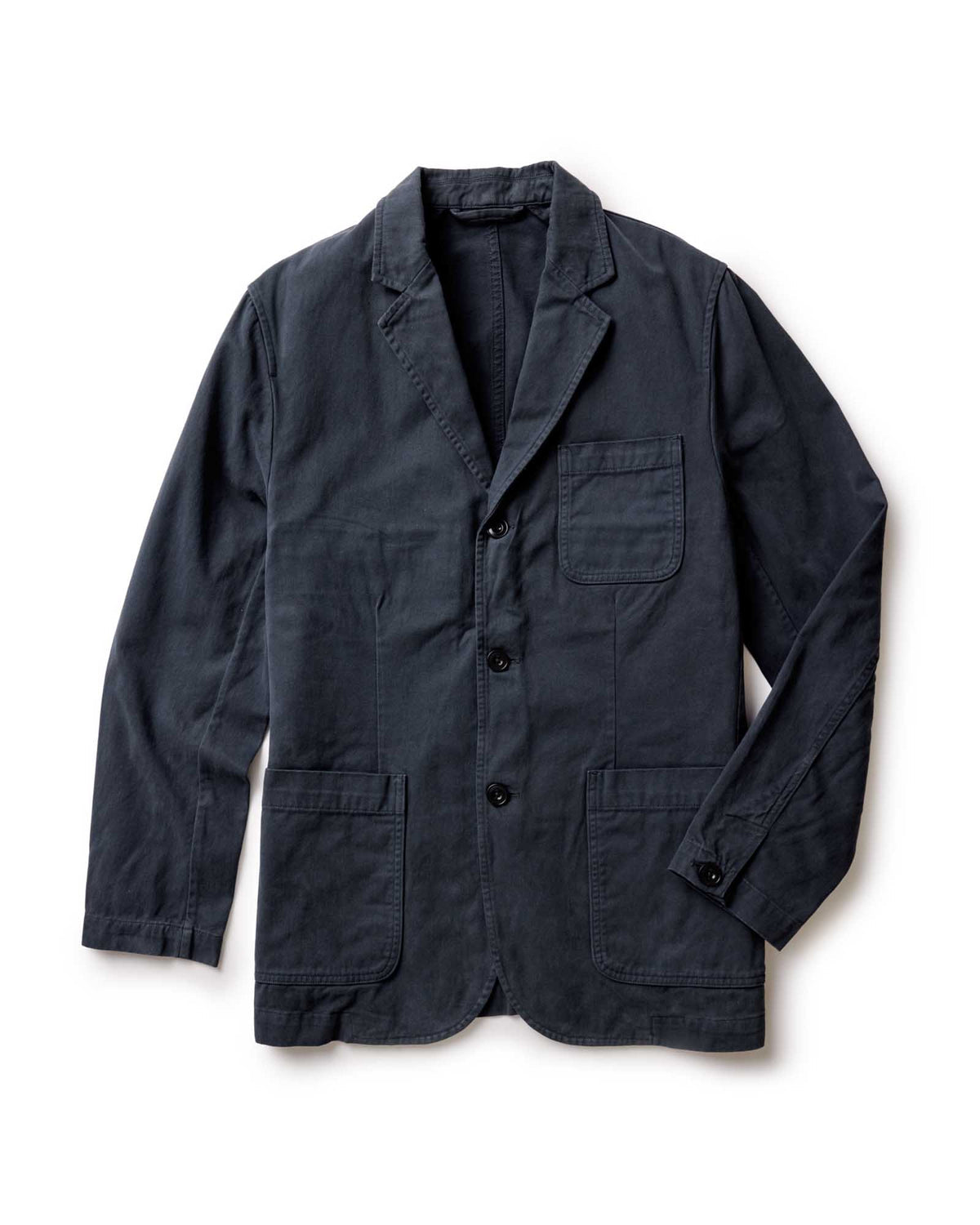 TAYLOR STITCH FOUNDATION SPORTCOAT IN ORGANIC NAVY TWILL in ORGANIC NAVY TWILL — main product view