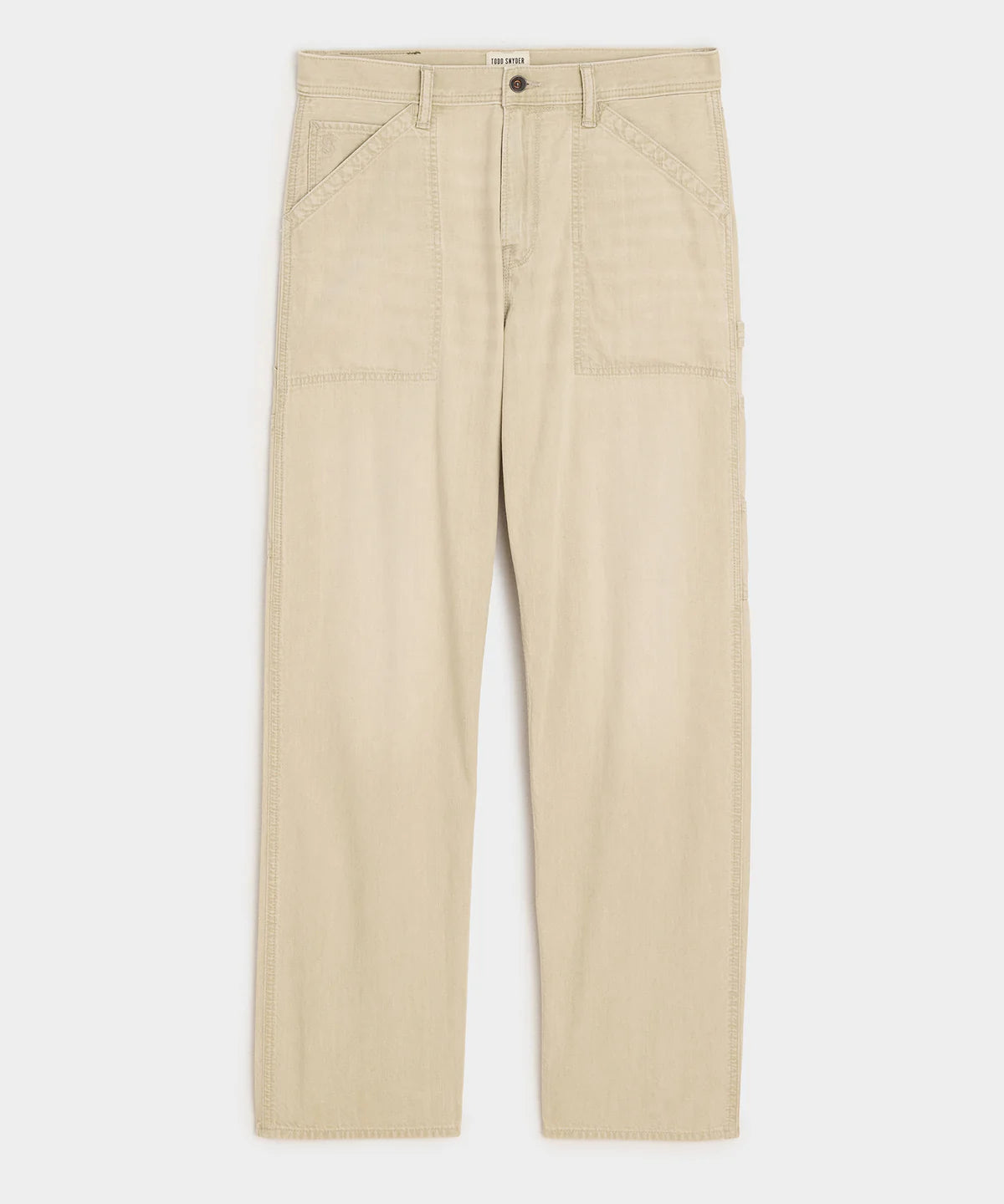 TODD SNYDER RELAXED PAINTER PANT IN JEAN KHAKI