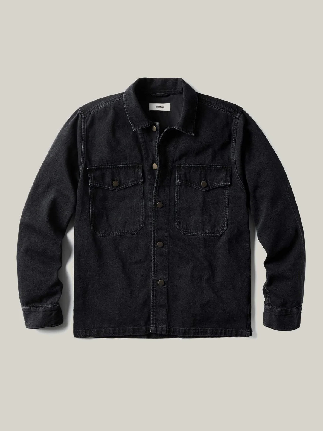 BUCK MASON TWO POCKET FIELD SHIRT IN BLACK DENIM