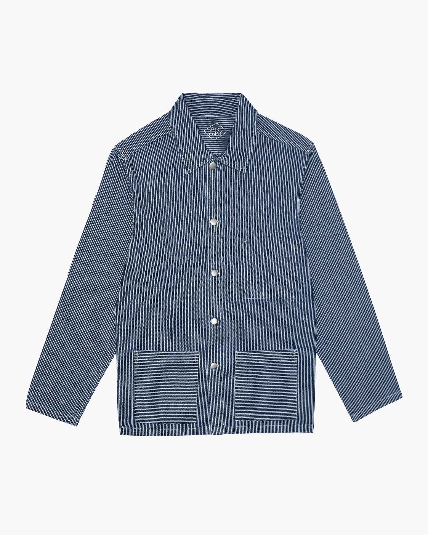 ALEX CRANE DENIM KITE JACKET IN INDIGO LINES